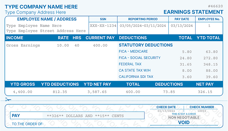 Make Check Stub Now