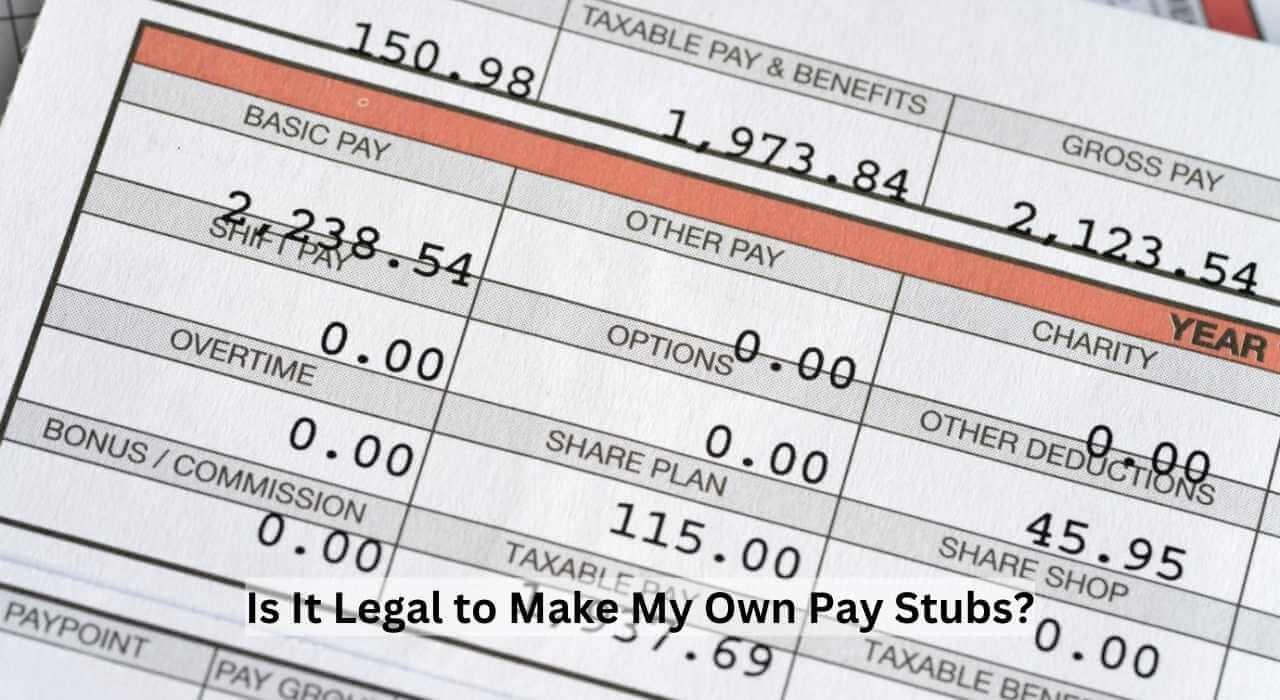 Is It Legal To Make Your Own Pay Stubs?