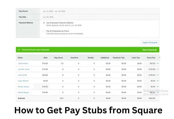 How to Get a Check Stub from Square
