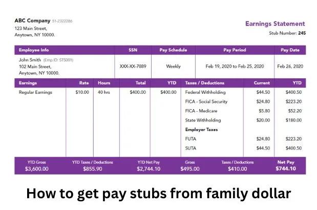 How to get pay stubs from Family Dollar