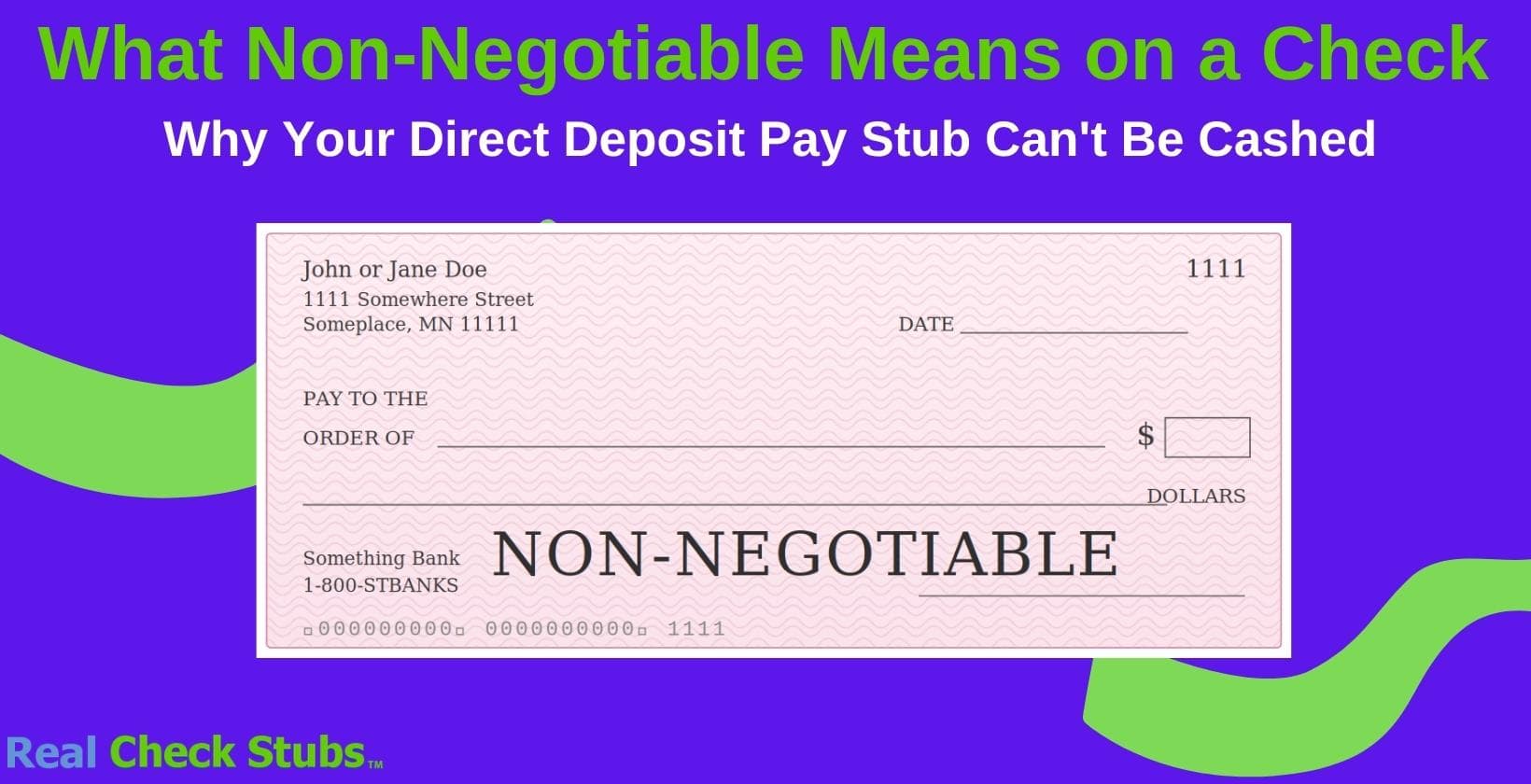 What Does "Non-Negotiable" Mean on a Check?