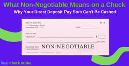 What Does "Non-Negotiable" Mean on a Check?