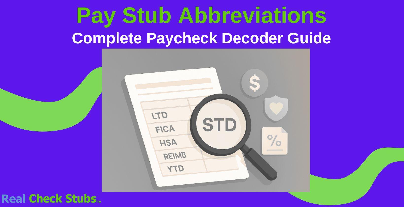 Pay Stub Abbreviations and Acronyms Decoding Tips