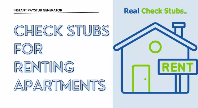 check stubs for renting apartment