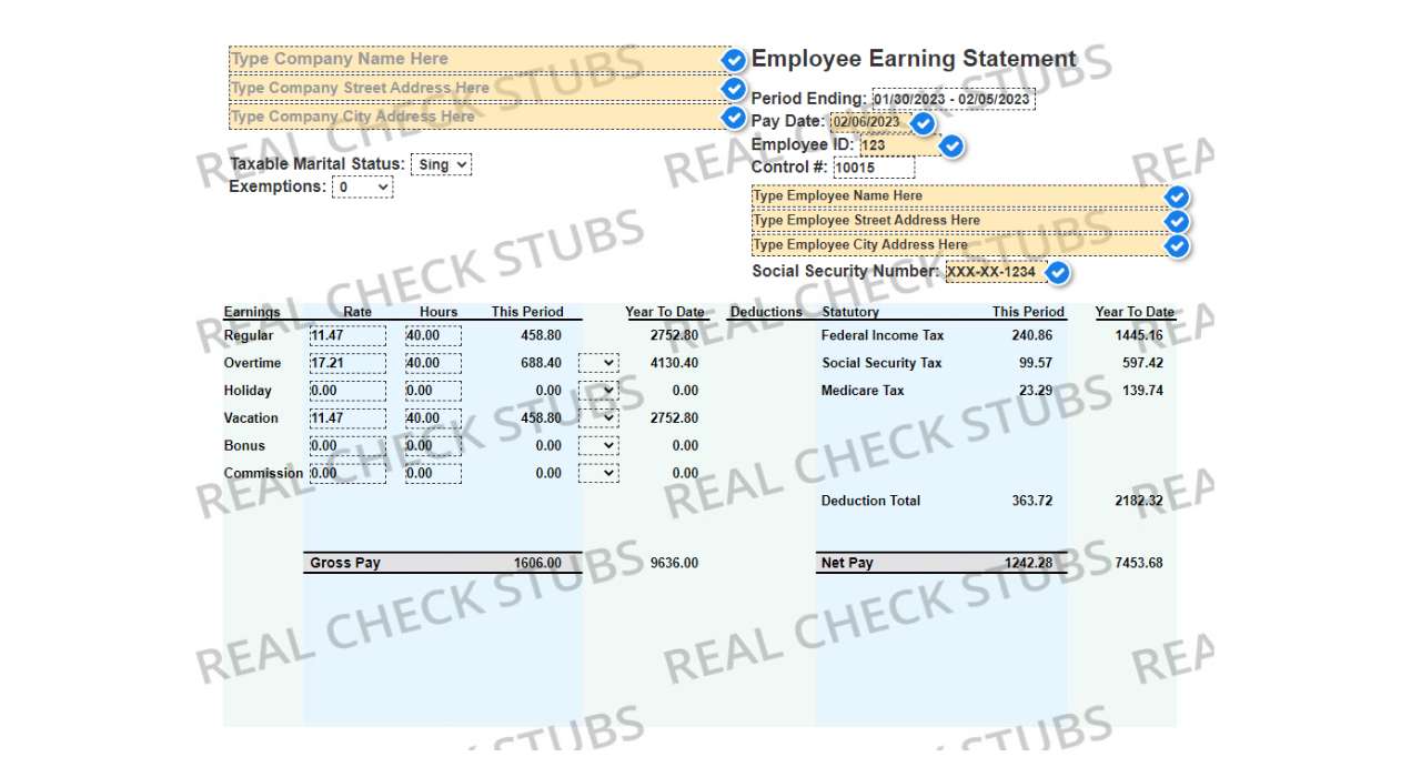editable-pay-stub-templates-customizable-check-stubs-download for Free Printable Pay Stub Template Editable Pay Stub Templates | Customizable Check Stubs | Download for Free Printable Pay Stub Template