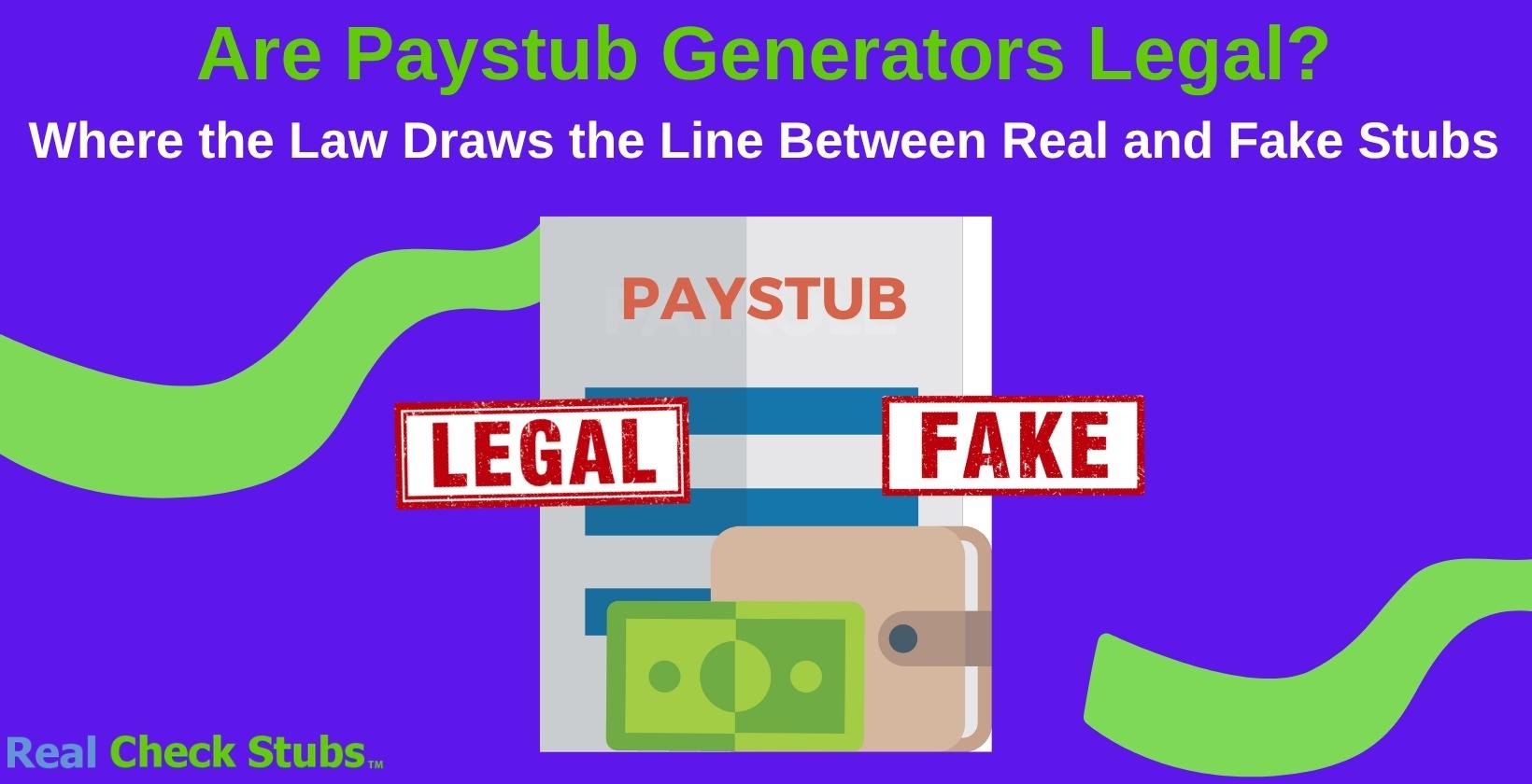 Are Paystub Generators Legal