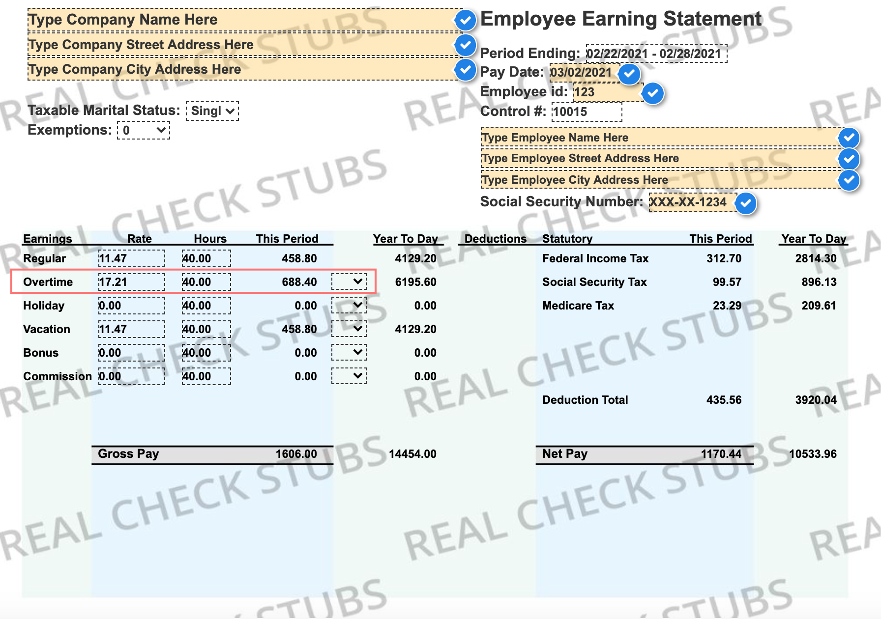 paystub-generator-with-overtime-real-check-stubs for Free Printable Pay Stub Template With Calculator Paystub Generator With Overtime | Real Check Stubs for Free Printable Pay Stub Template With Calculator